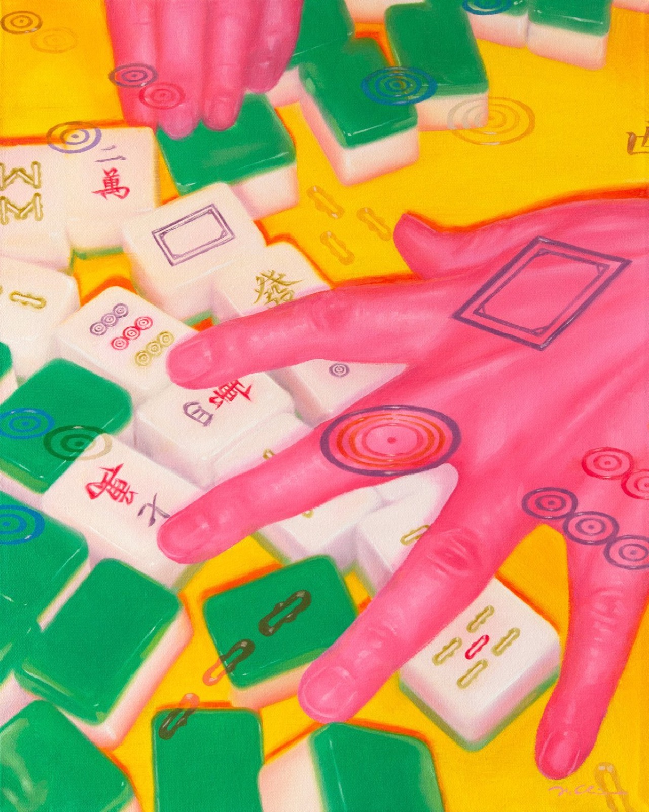 Hayley Chi Hay Chiu, Everybody wants to play, 2021, Oil on canvas