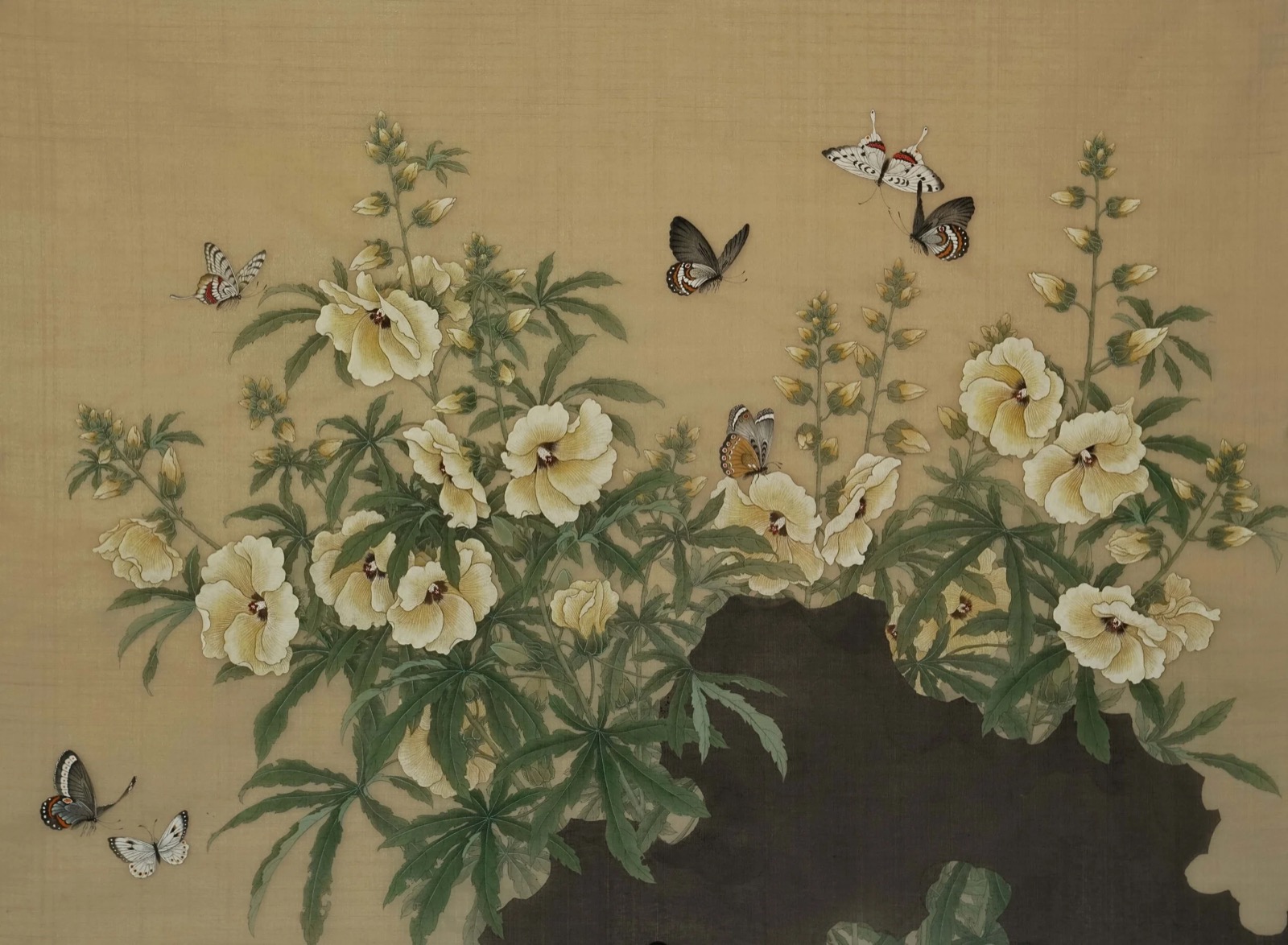 Kejie Lin, Butterfly Dance, 2019, Chinese ink and colour on silk