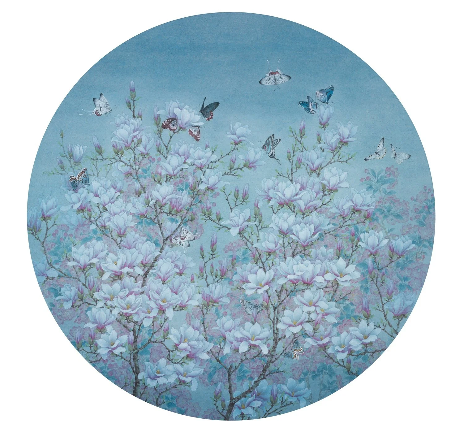 Kejie Lin, Night under the Moon, 2022, Chinese ink and colour on rice paper