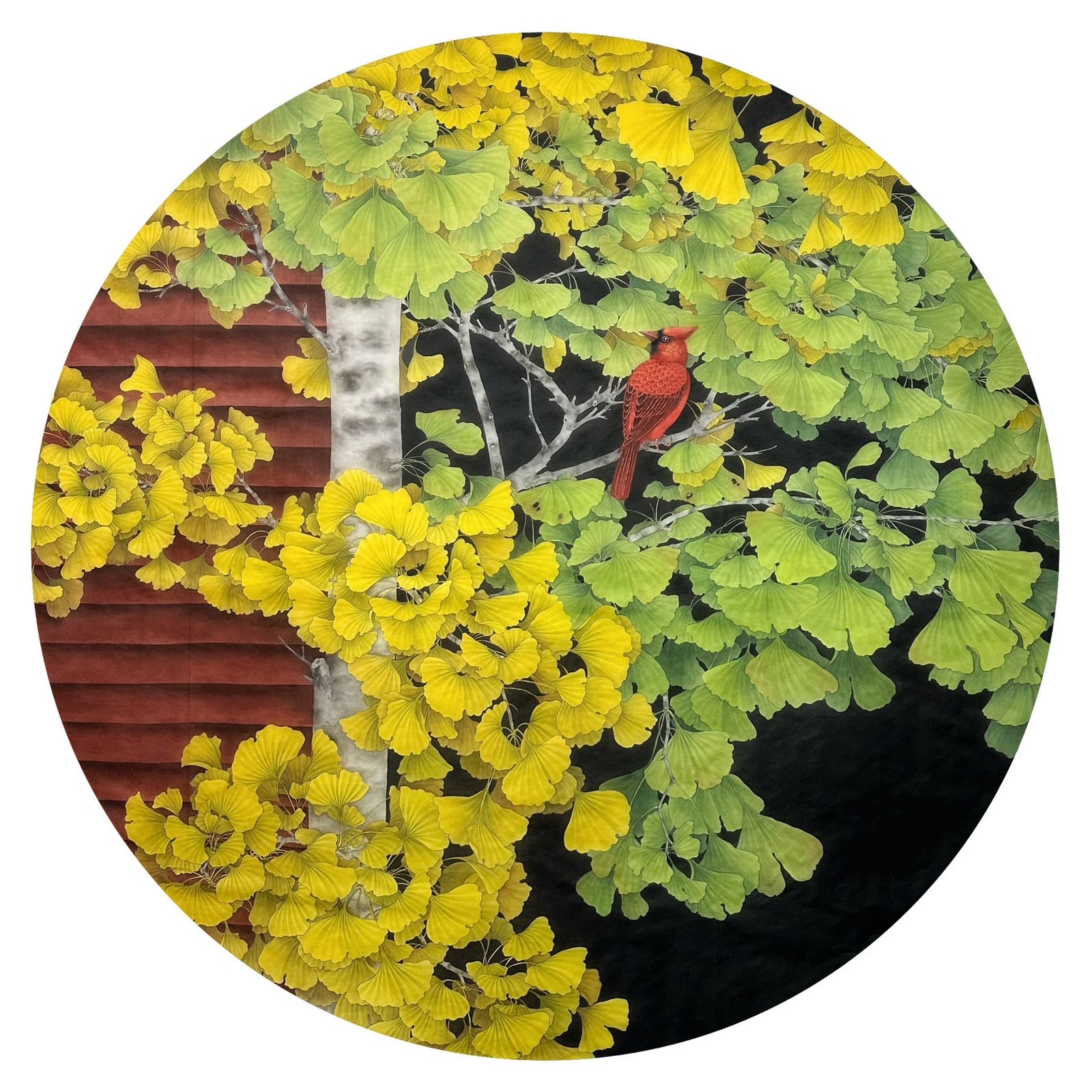 Kejie Lin, A Robin in My Garden, 2024, Epson Ultra Chrome Pro Archival Ink on Fabriano acid-free collectable fine art paper 320g