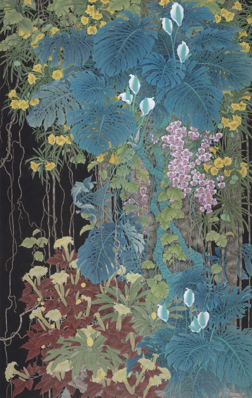 Kejie Lin, Tropical Garden 3 · Midnight, 2023, Hahnemühle German Etching Archival Paper, 310 gsm, Epson Ultra Chrome Pro Archival Ink