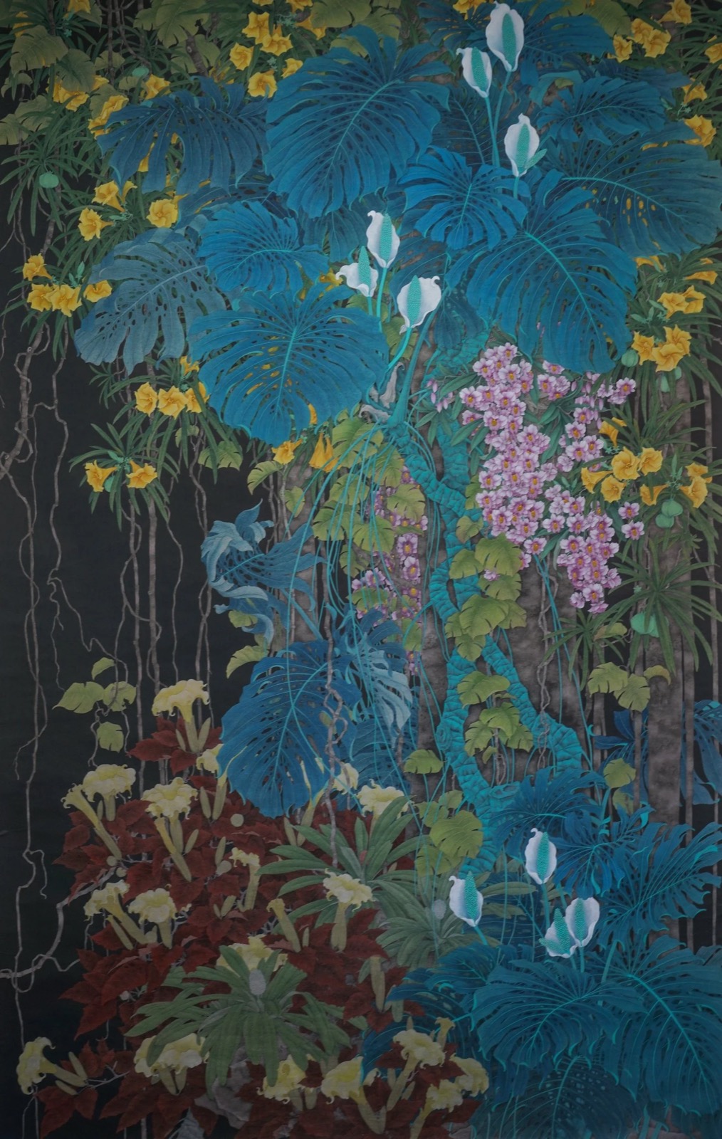 Kejie Lin, Tropical Garden 3, 2023, Chinese ink and colour on rice paper