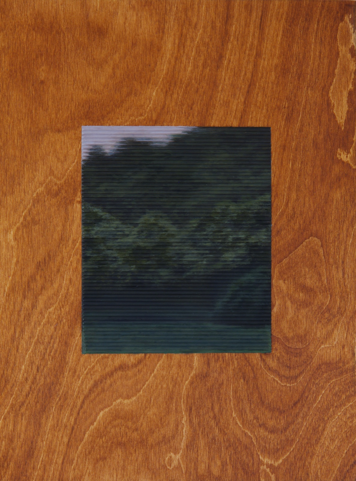 Nick Hoang, Sea of Green, 2026, Acrylic and wood stain on panel