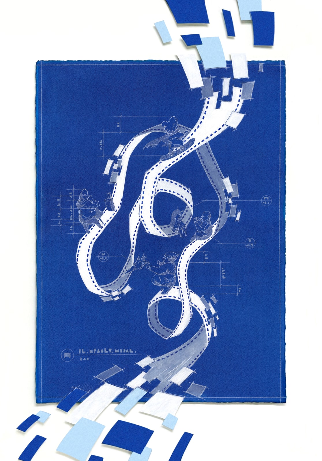 Pino Cao, Is Memory Measurable II, 2025, Acrylic, ink, soft pastel and colour pencil on paper