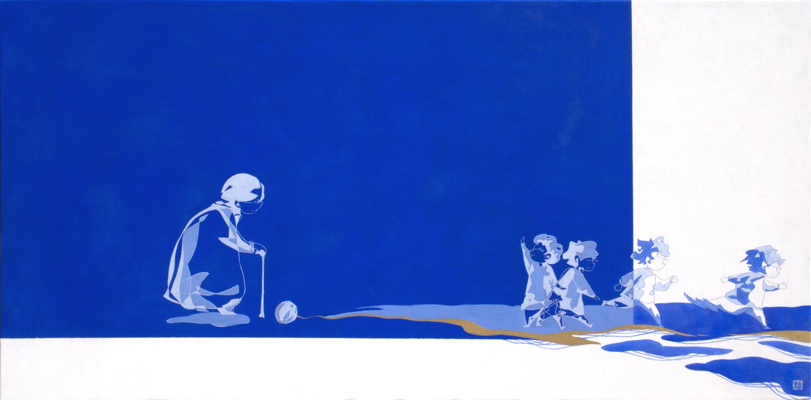 Pino Cao, June 14, 2026, 2026, Acrylic and ink on canvas