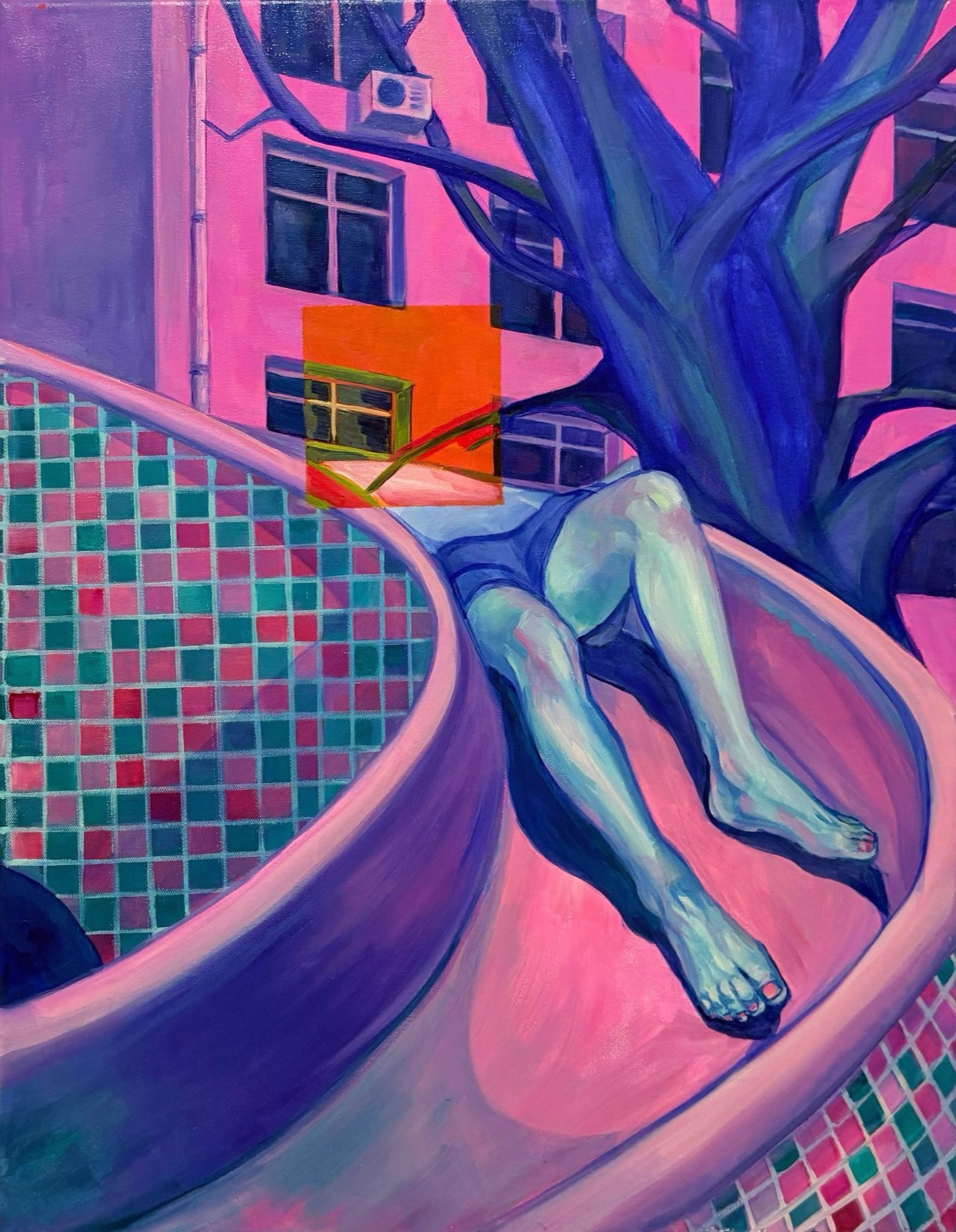 Zerrin Ziying Lin, Pre-set Paths I, 2025, Oil on canvas