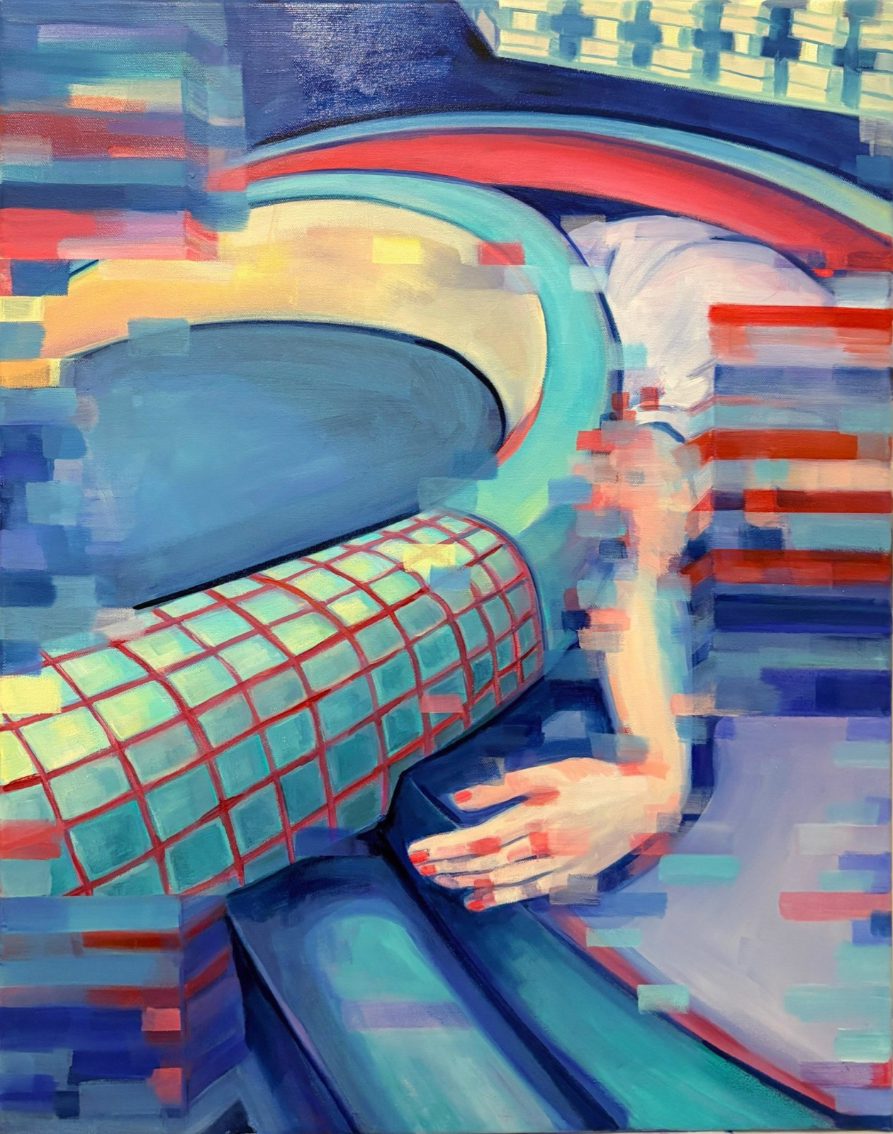 Zerrin Ziying Lin, Pre-set Paths III, 2025, Oil on canvas