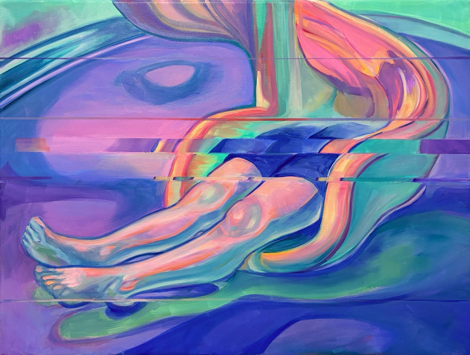 Zerrin Ziying Lin, Pre-set Paths IV, 2025, Oil on canvas