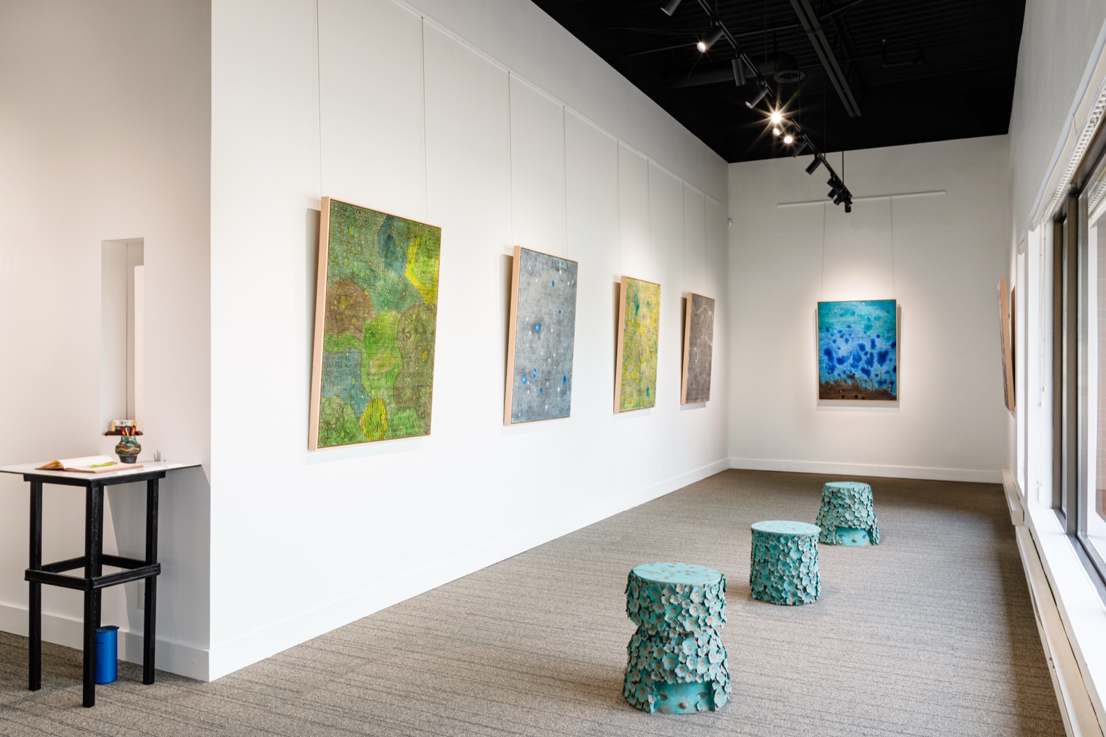 One, two, three, installation view