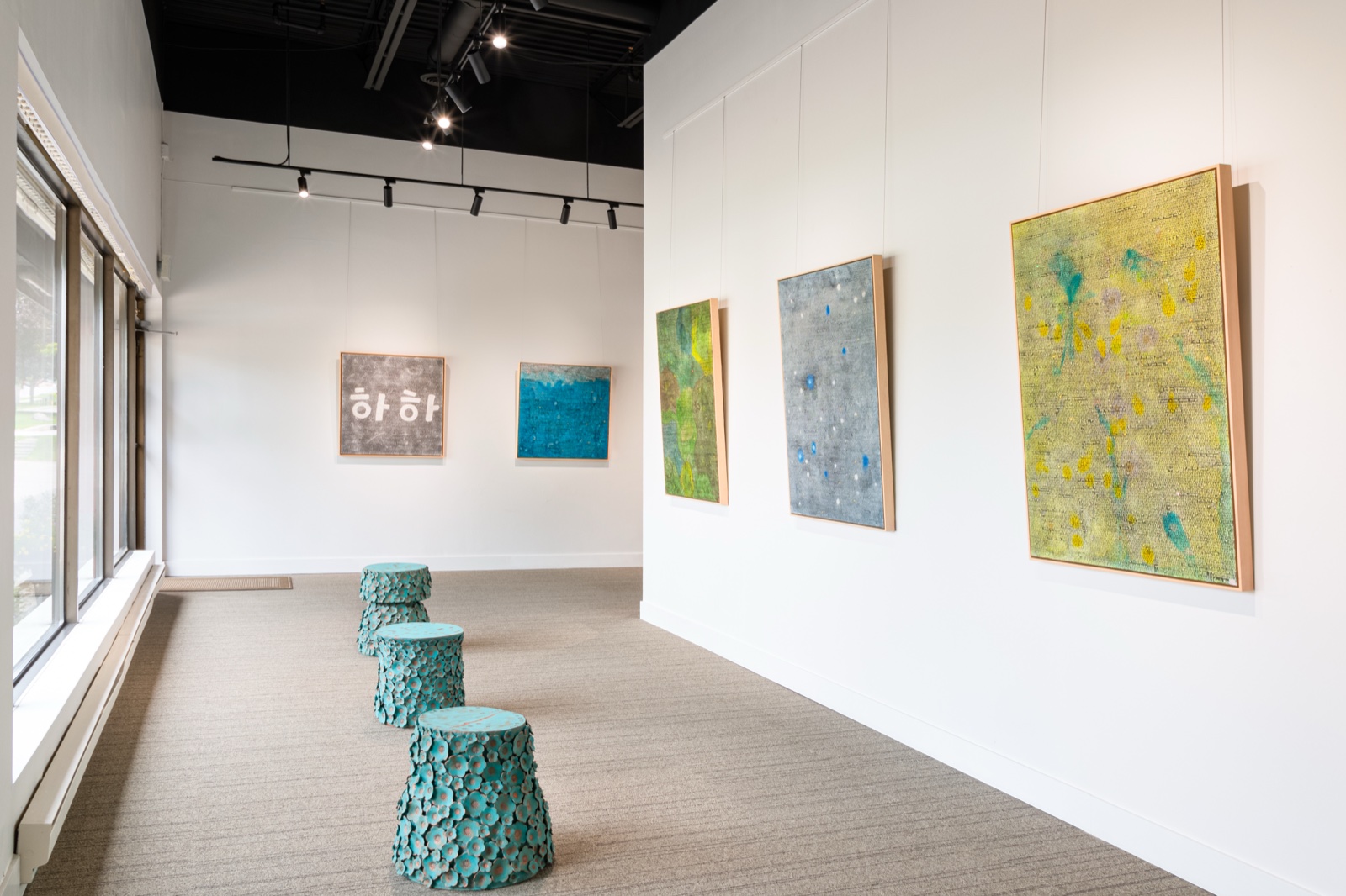 One, two, three, installation view