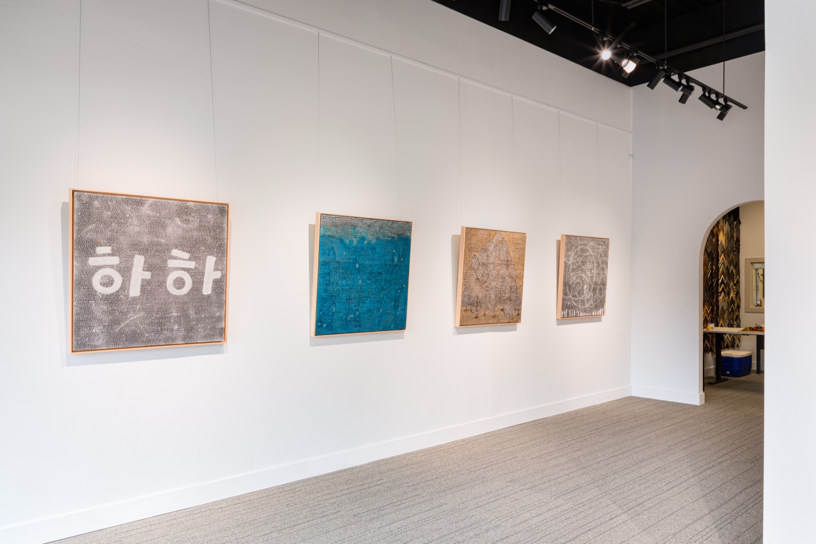 One, two, three, installation view