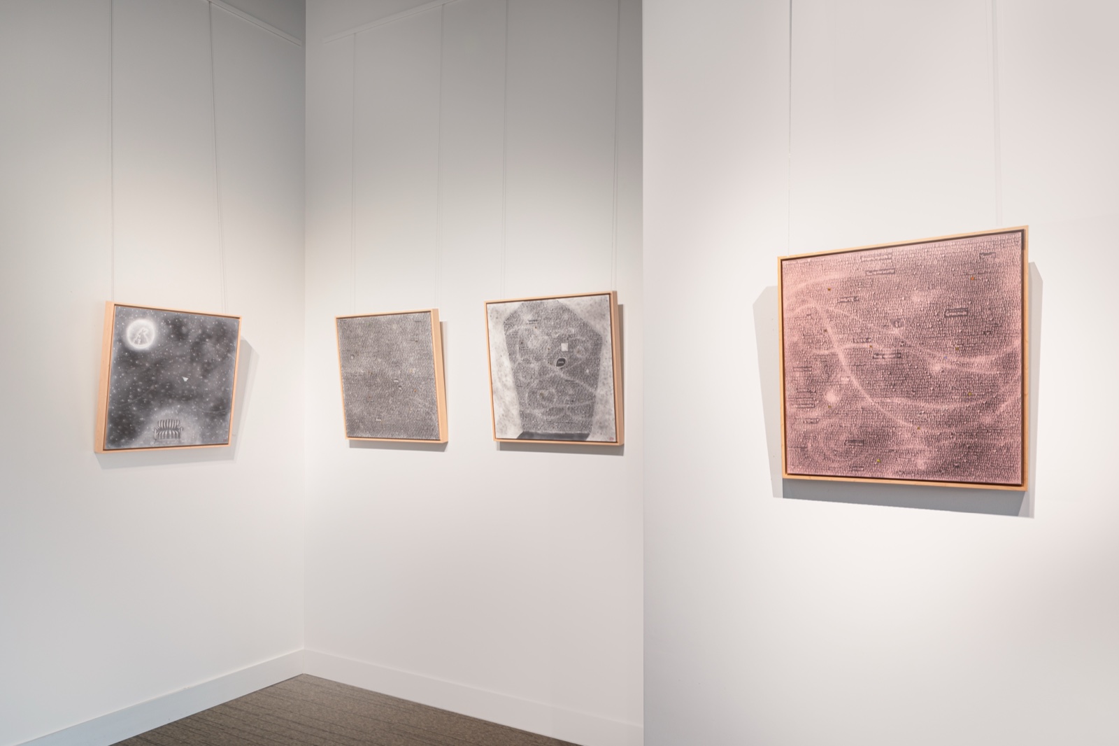 One, two, three, installation view