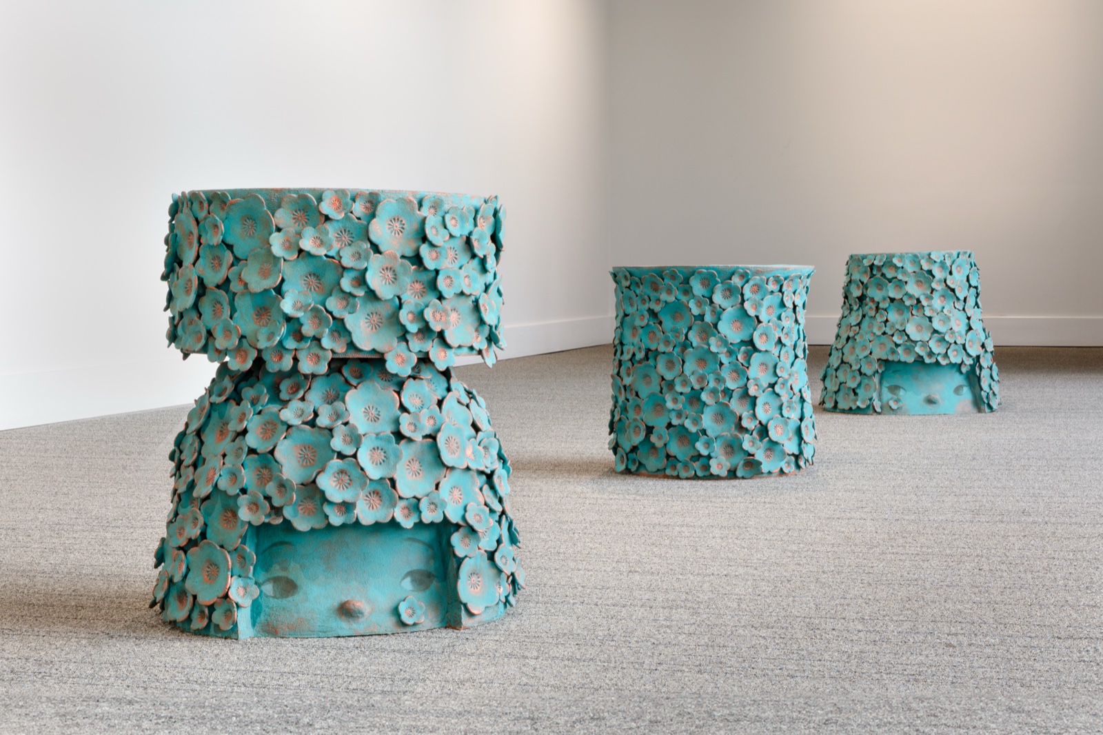 One, two, three, installation view